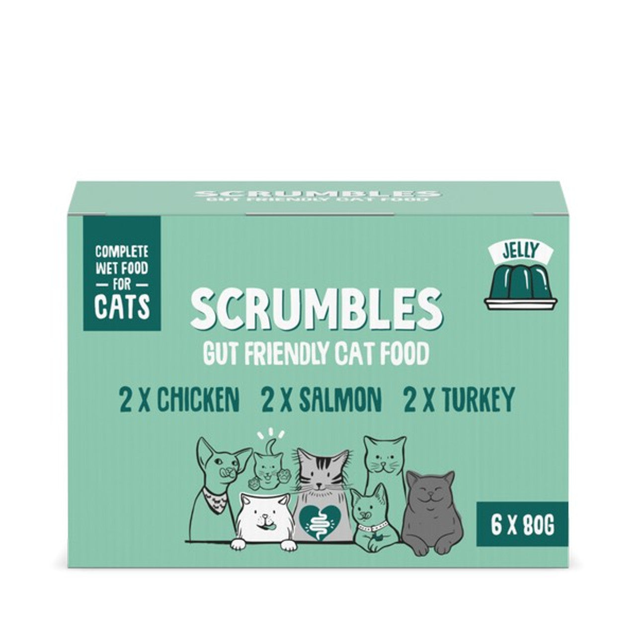 Scrumbles Wet Cat Jelly Classic Selection 6 x 80g