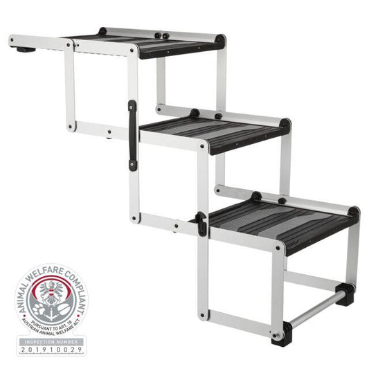 3-step folding steps, aluminium/plastic/TPR - North East Pet Shop Trixie