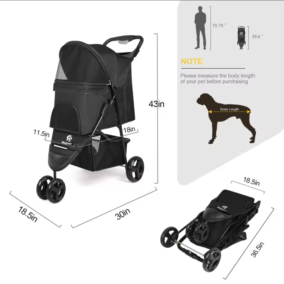 3 Wheel Dog Shack UK! Pushchair Stroller - North East Pet Shop Dog Shack UK