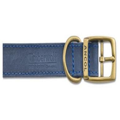 Ancol Timberwolf Leather Collar Blue Size 2