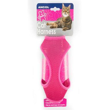 Ancol Cat Harness Soft Nylon Pink Medium