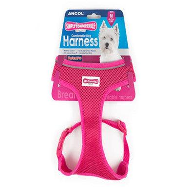 Ancol Comfort Mesh Harness Raspberry Medium 44-57cm