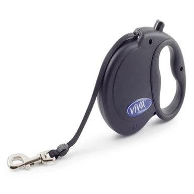 Ancol Viva Extendable Lead Black Small Dog 20kg 5m