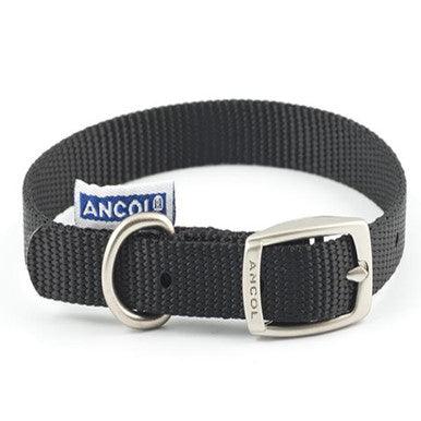 Ancol Viva Collar Black 20-26cm Size 1