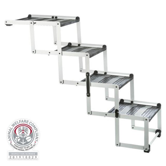 4-step folding steps, aluminium/plastic/TPR - North East Pet Shop Trixie