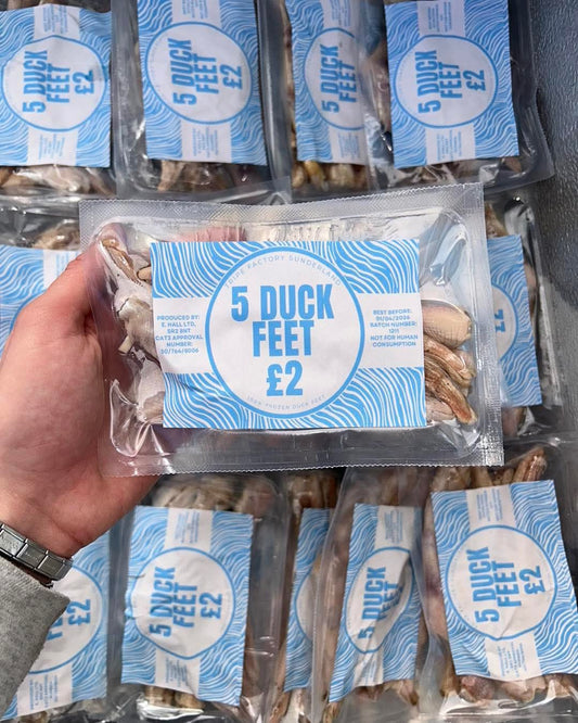 5 Duck Feet - Tripefactory Sunderland - Raw Frozen Treats - North East Pet Shop Tripefactory Sunderland