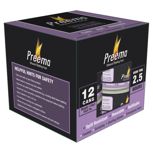 Preema Ethanol Chafing Fuel 2.5 hour 12 pack