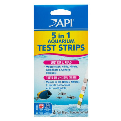 API 5 In 1 Aquarium Test Strips 4Pk