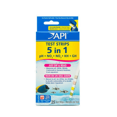 API 5 In 1 Aquarium Test Strips