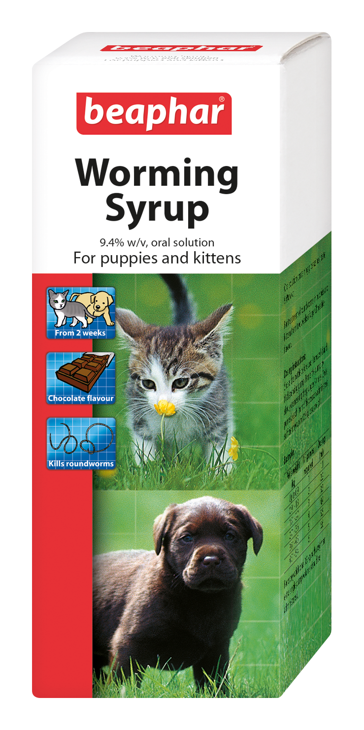 Beaphar Worming Syrup for Puppies & Kittens 45ml