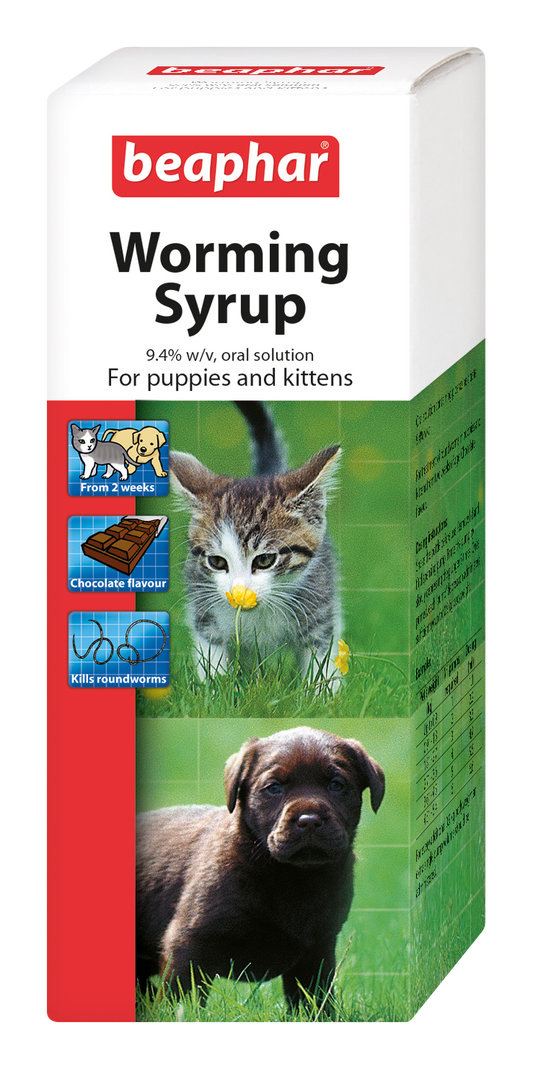 Beaphar Worming Syrup for Puppies & Kittens 45ml