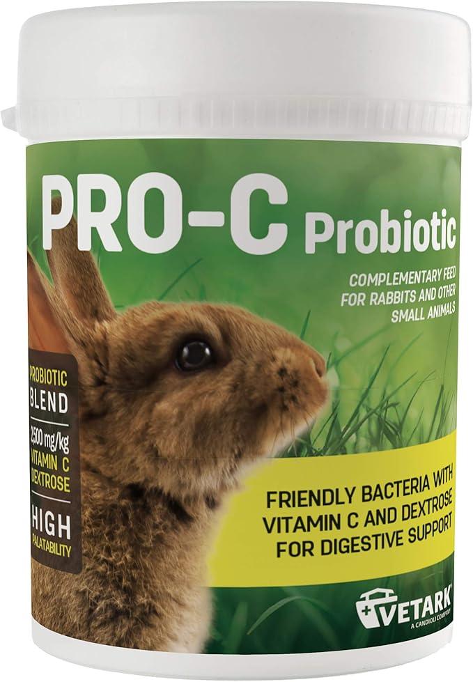 Vetark Pro-C Probiotic 100g Powder - Prebiotic & Probiotic With Added Vitamins For Rabbits & Other Small Mammals
