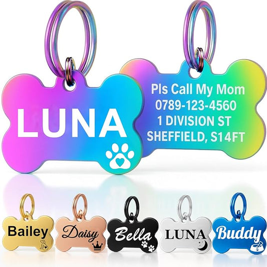 Personalised Pet Tag - Stainless Steel - Scratch Resistant