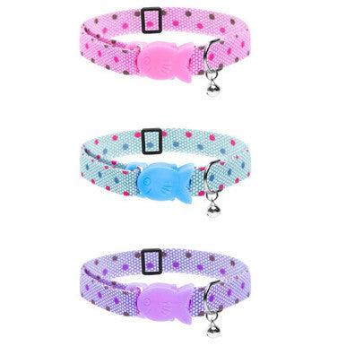 Cat Circus Dotty Cat Collars Assorted Pink