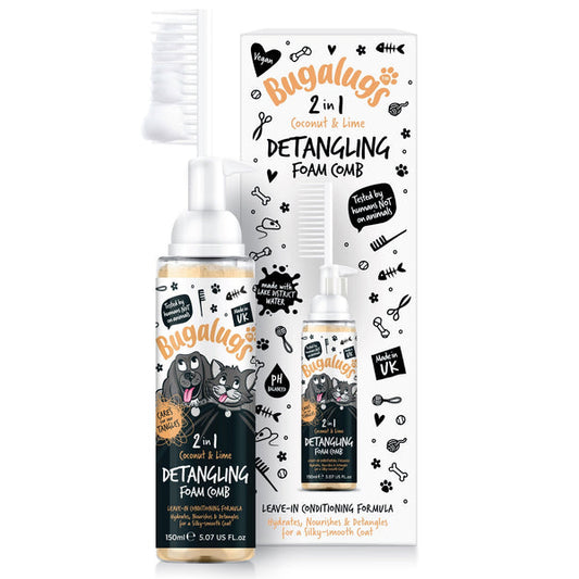 2 in 1 Detangle & Conditioning Foam Comb Coconut & Lime 150ml