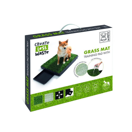 M-PETS Grass Mat Training Pad With Tray With Extra Refill