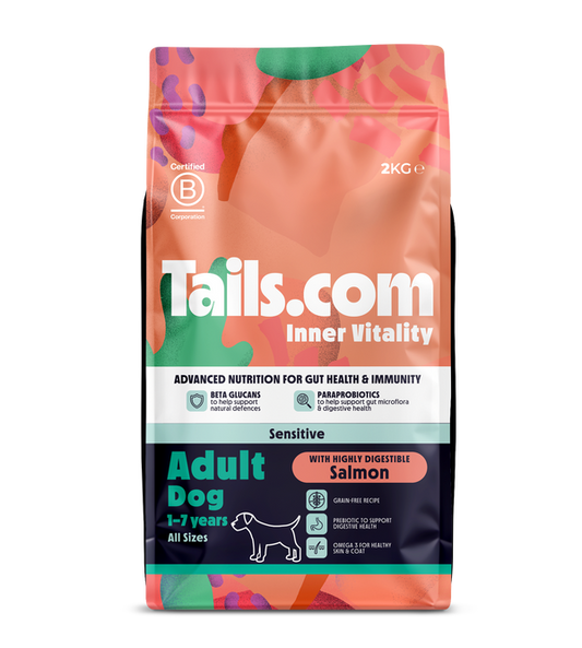 Tails.com Inner Vitality Sensitive Adult Salmon Dry Dog Food 2kg