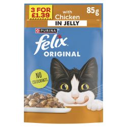 FELIX ORIGINAL Chicken In Jelly Wet Cat Food Price Marked 85g