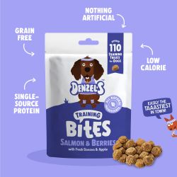 Denzel's Salmon & Berries Training Bites for dogs, 100g