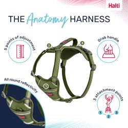 Halti Anatomy Harness Green