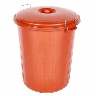 Heavy Duty Dustbin & Lid with Clip 70 litre Red