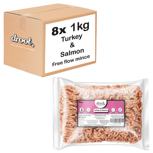 Drool Mince Freeflow Turkey & Salmon 1kg