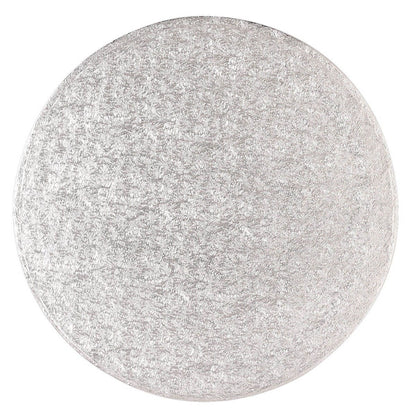 Round Silver Cake Board - 5mm Thick, Multi-Size (8", 10", 12")