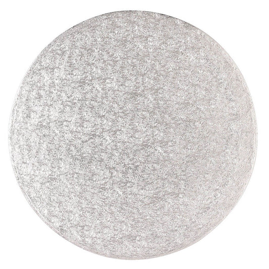 Round Silver Cake Board - 5mm Thick, Multi-Size (8", 10", 12")
