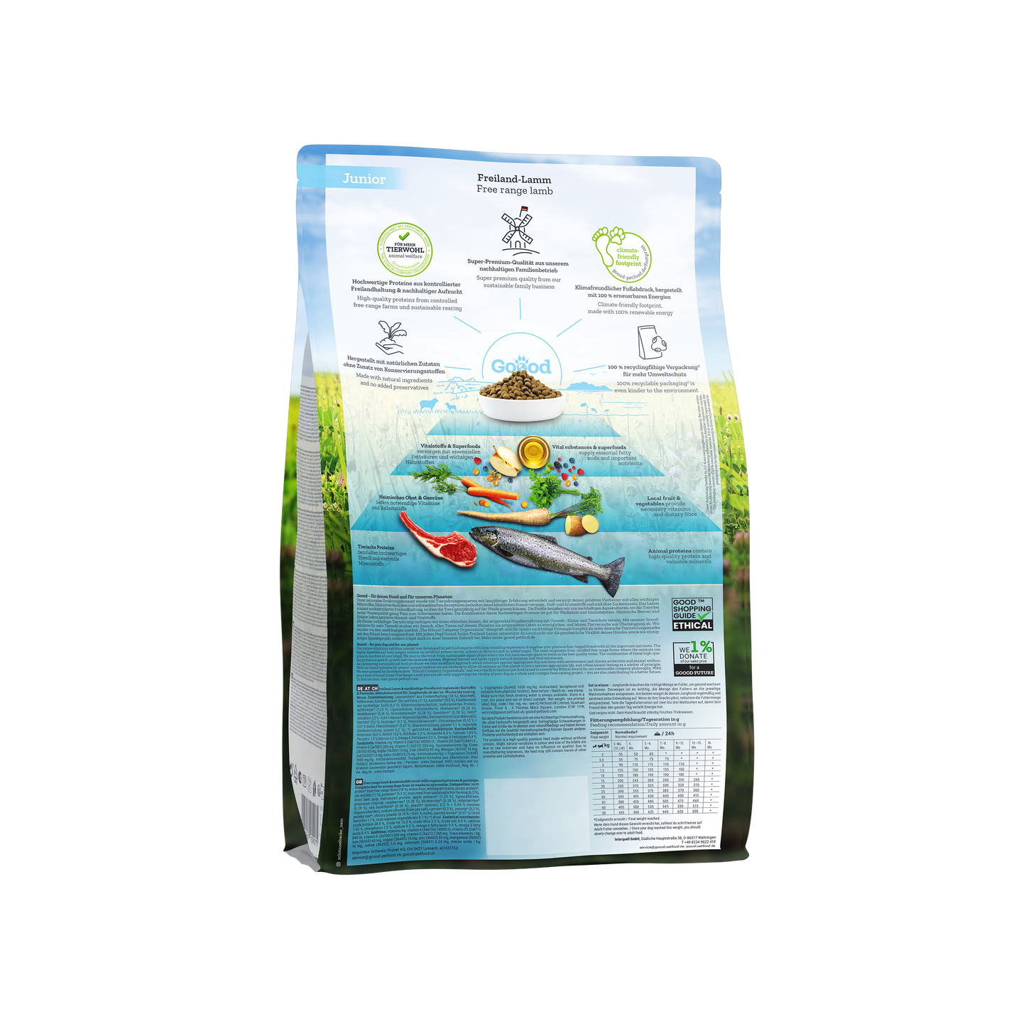 Free Range Lamb & Sustainable Trout Dry Food for Puppies