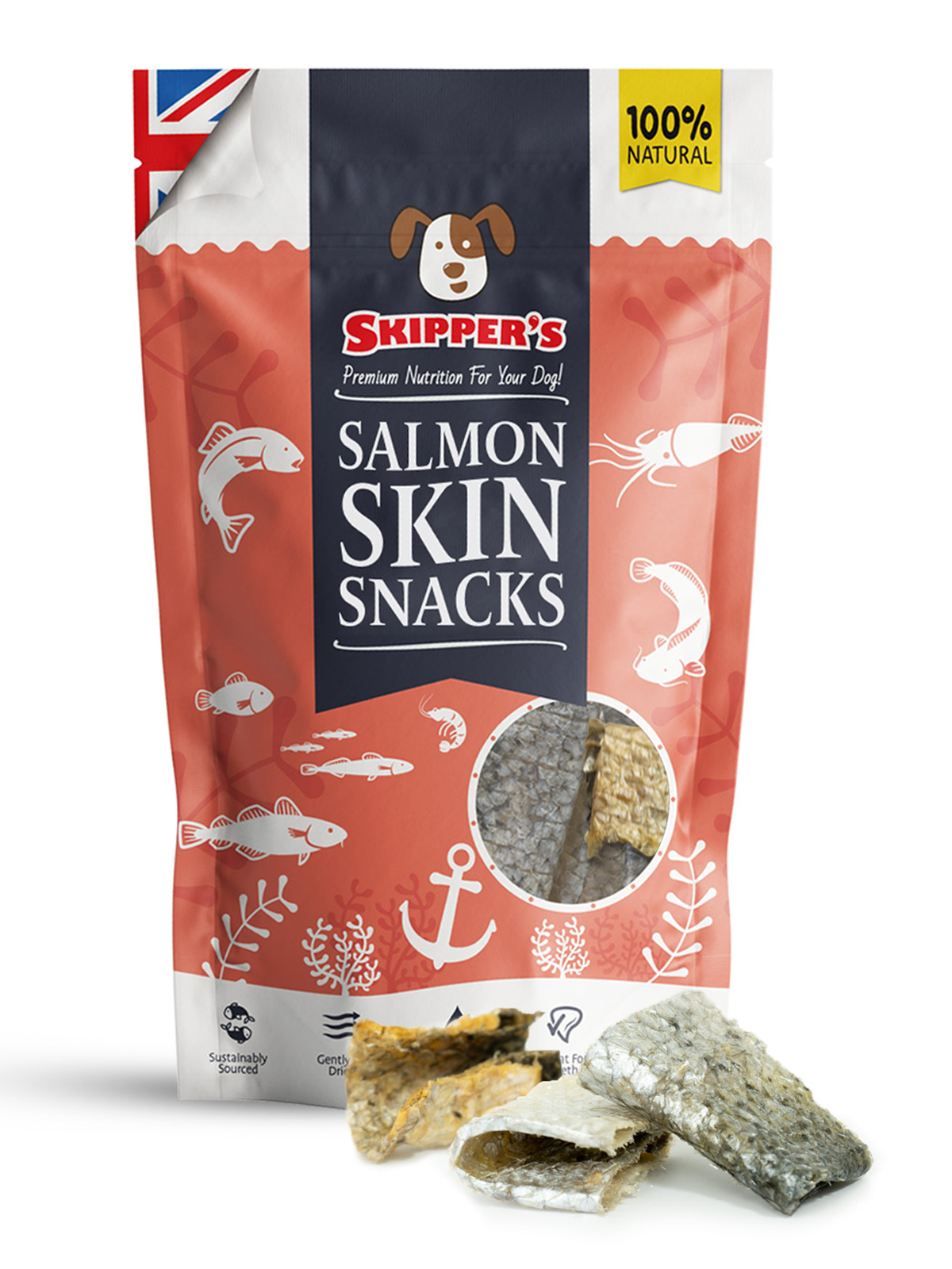 Skippers Dried 100% Salmon Skin Snack 35g