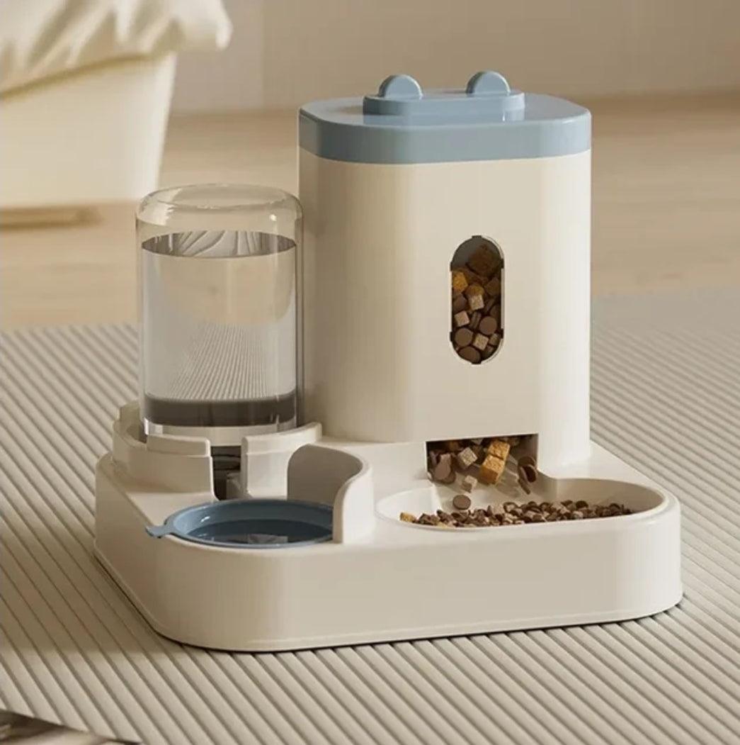 Automatic Feeder Cat Dog Food Bowl With Water Fountain Pet Large