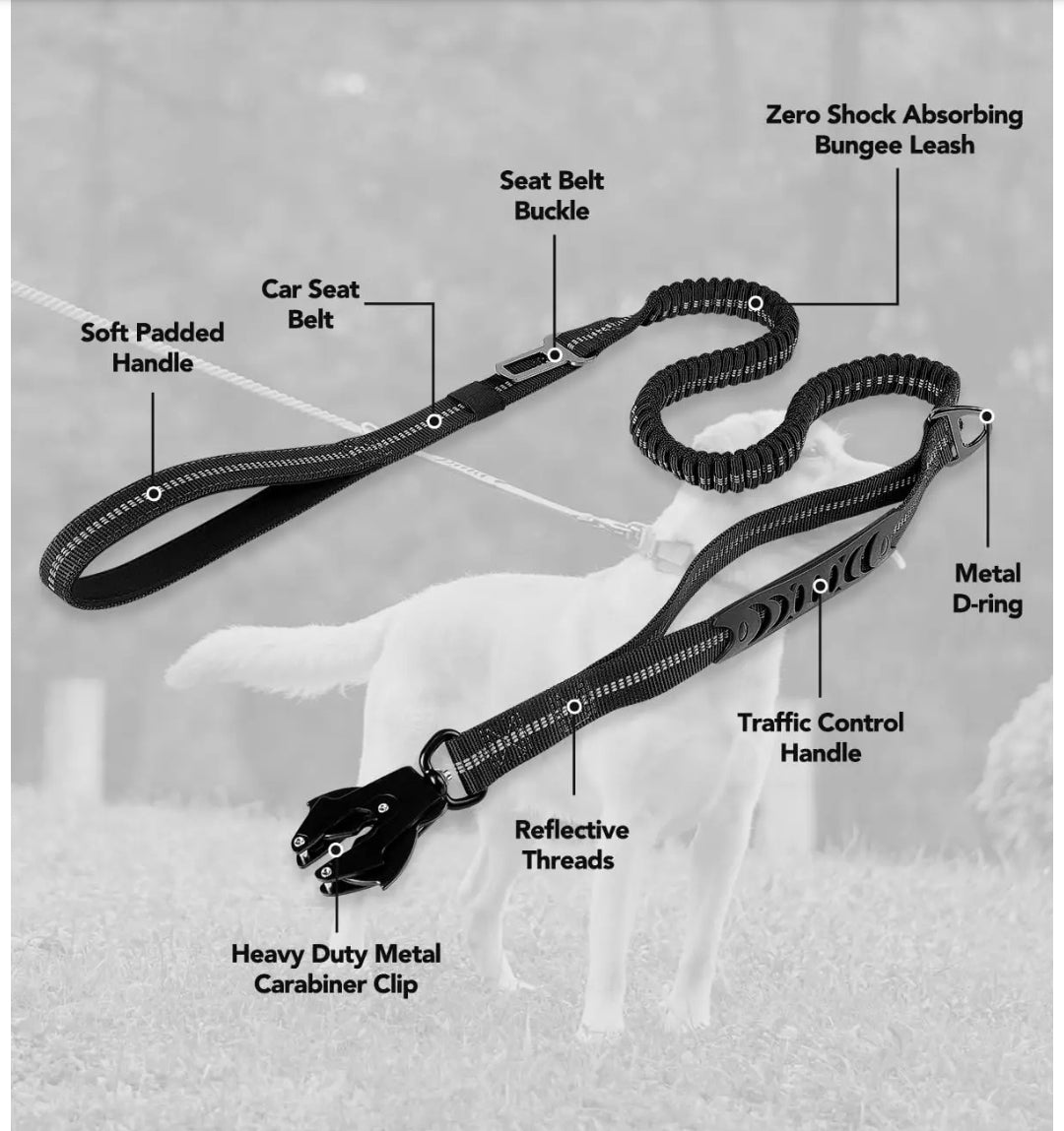 Heavy Duty Dog Lead - Shock Absorption