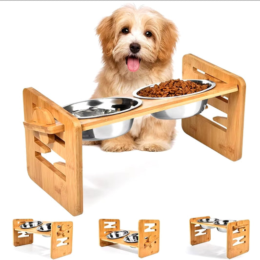 Burnwood Adjustable Dog Bowl & Stand