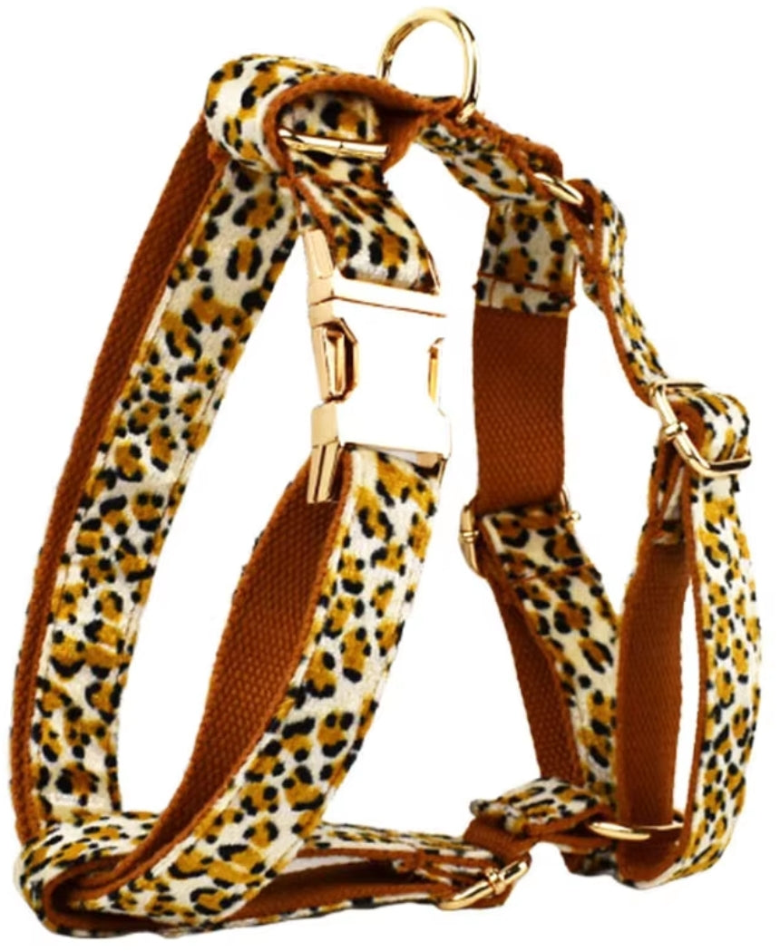 Leopard Print Dog Harness, Lead & Accessories