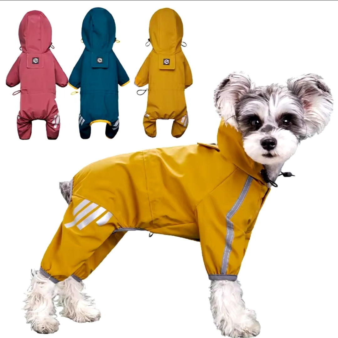 Dog Sports Rain Coat - with hood