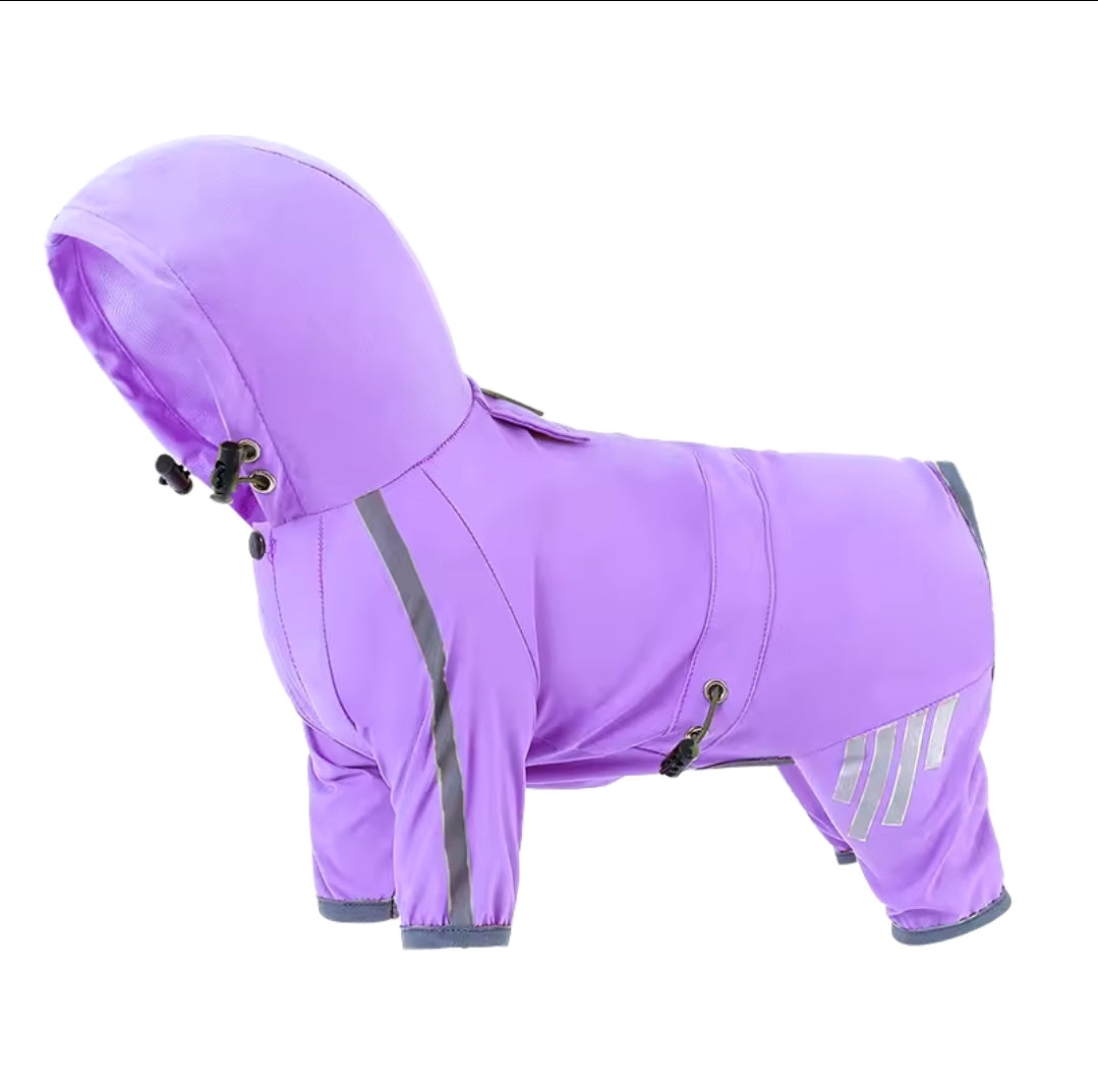 Dog Sports Rain Coat - with hood