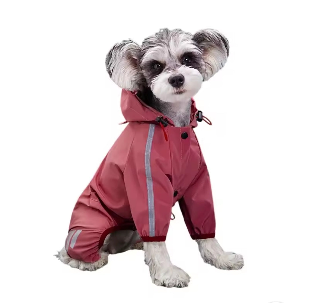 Dog Sports Rain Coat - with hood