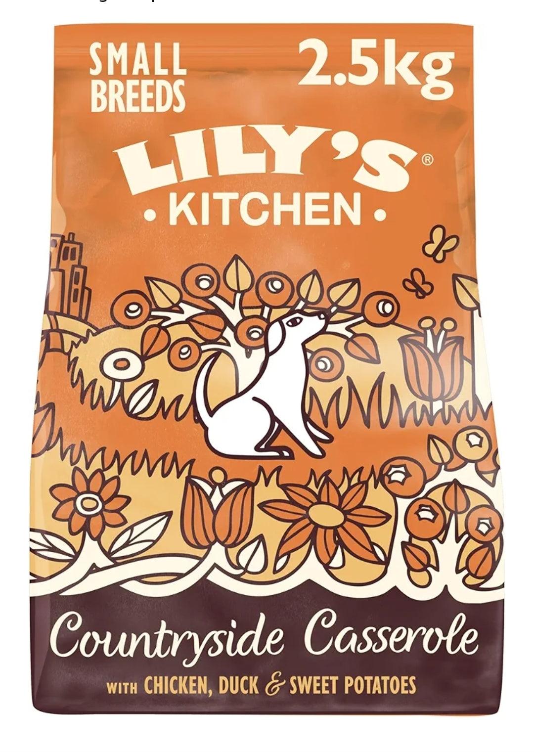 Lily's Kitchen Made with Natural Ingredients Adult Small Breed Dry Dog Food Chicken & Duck Grain-Free Recipe 2.5kg