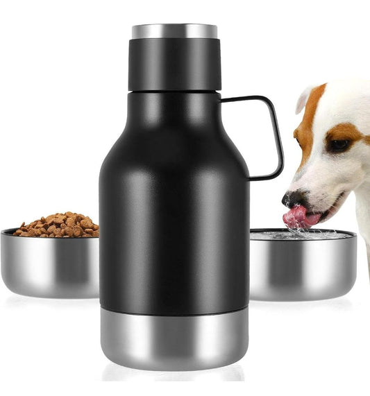 Portable Water Bottle with Bowl