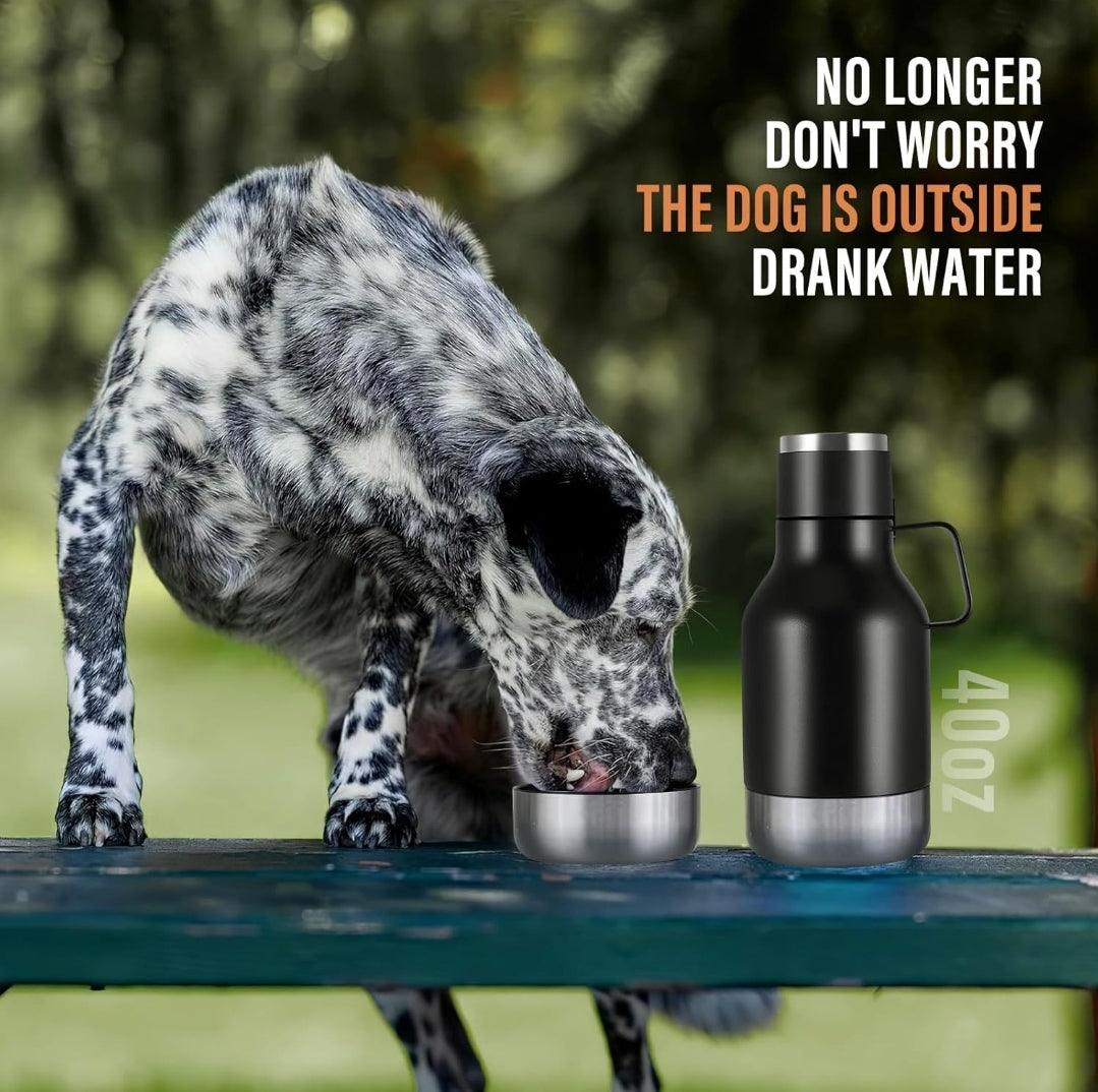 Portable Water Bottle with Bowl