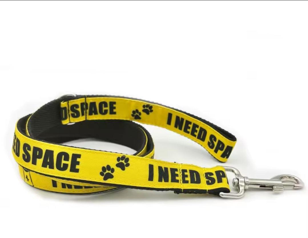 Do Not Pet - I Need Space - I Bite - Collar & Lead Set ( Free Engraving)