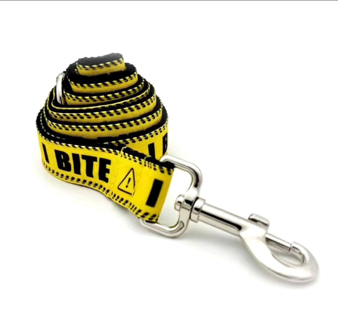 Do Not Pet - I Need Space - I Bite - Collar & Lead Set ( Free Engraving)