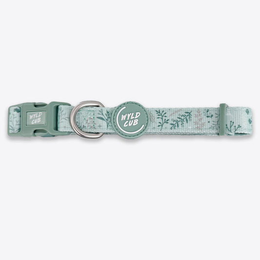 Wyld Cub - Adjustable Dog Collar: Chiswick Pistachio