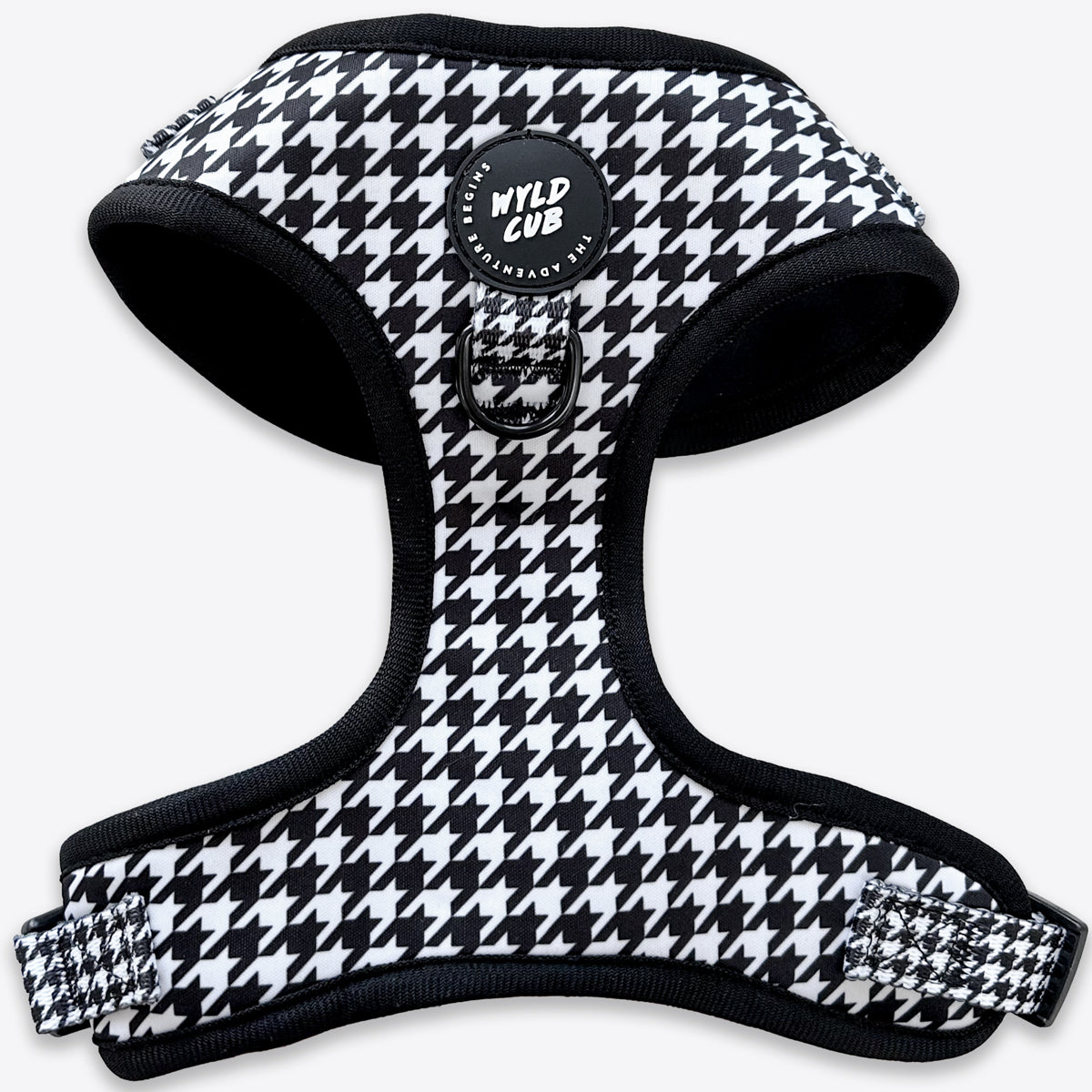 Wyld Cub - Adjustable Dog Harness: Knightsbridge Houndstooth