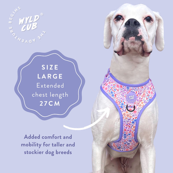 Wyld Cub - Adjustable Dog Harness: Notting Hill Lilac