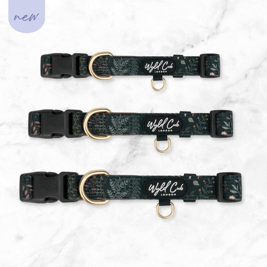 Wyld Cub - Adjustable Dog Collar: Chiswick Ravenwood