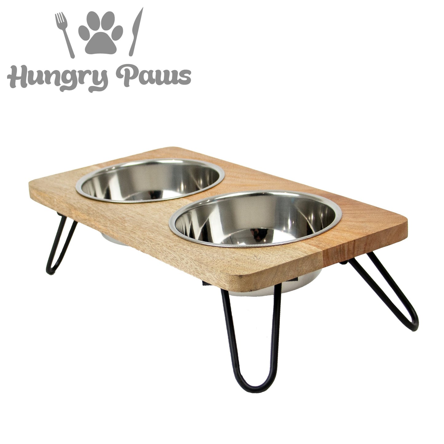 Ancol Hungry Paws Raised Twin Feeder 460ml