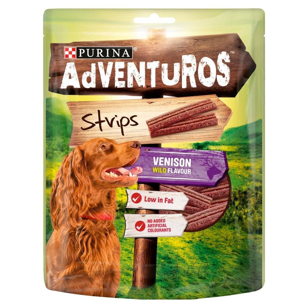 Adventuros Wild Venison Strips 6x90g - North East Pet Shop Adventuros