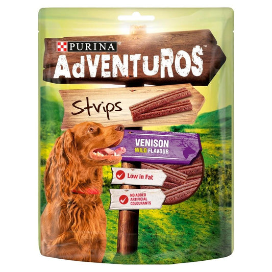 Adventuros Wild Venison Strips 6x90g - North East Pet Shop Adventuros