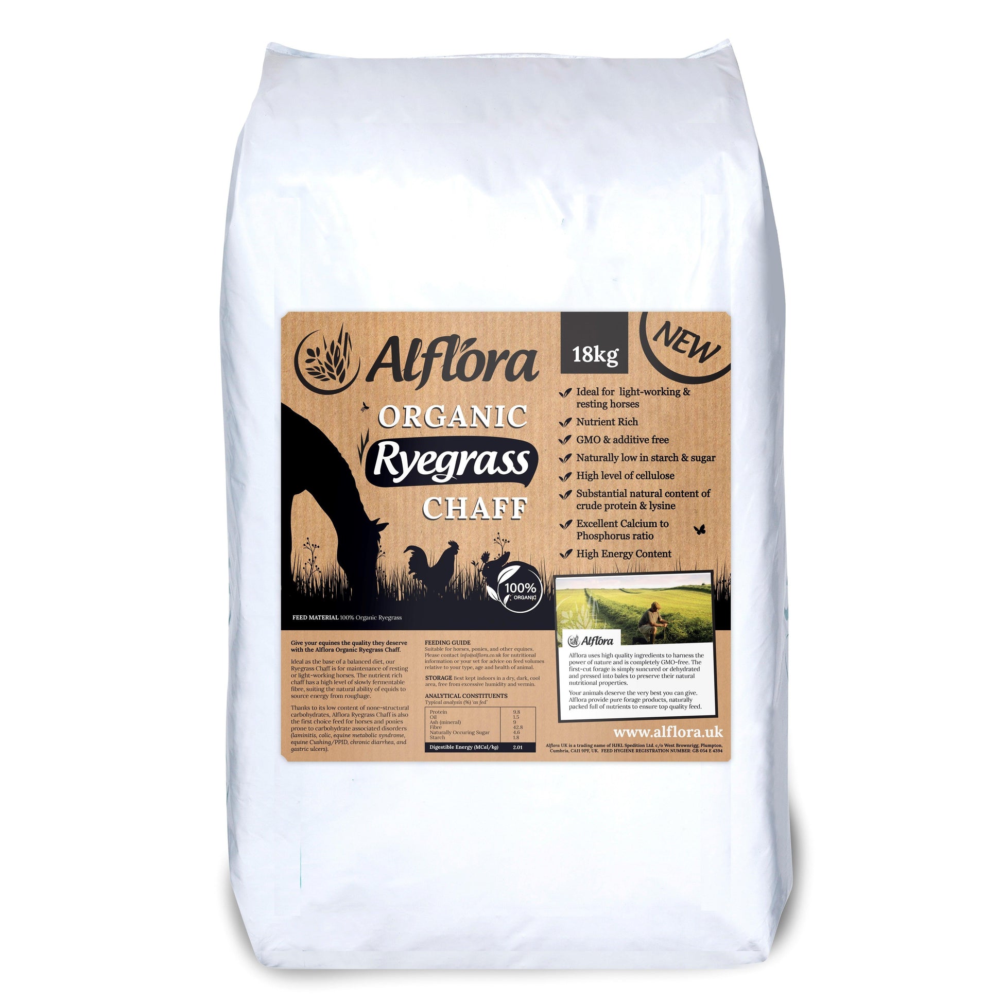 Alflora Organic Ryegrass Chaff - North East Pet Shop Alflora